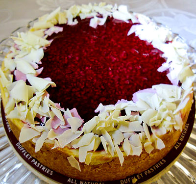 Raspberry NY cheesecake