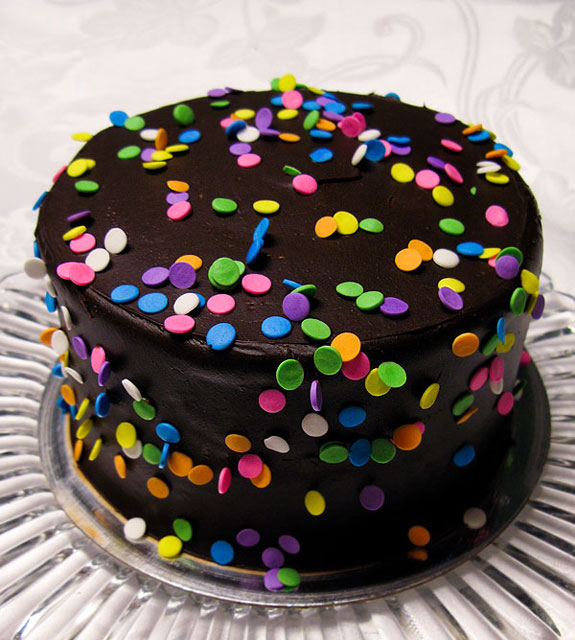 Chocolate Confetti Cake