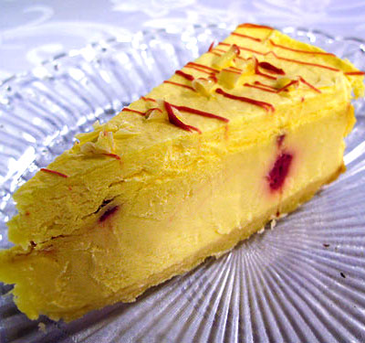 Mango Raspberry Cheesecake Slice